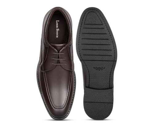 Image of LOUIS STITCH Men's Formal Lace-Up Derby Shoes | Formal Lace-Up Shoes for Men | Business & Occasion Wear | LSVSWC-2
