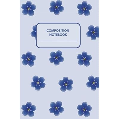 Forget Me Not Floral Composition Notebook