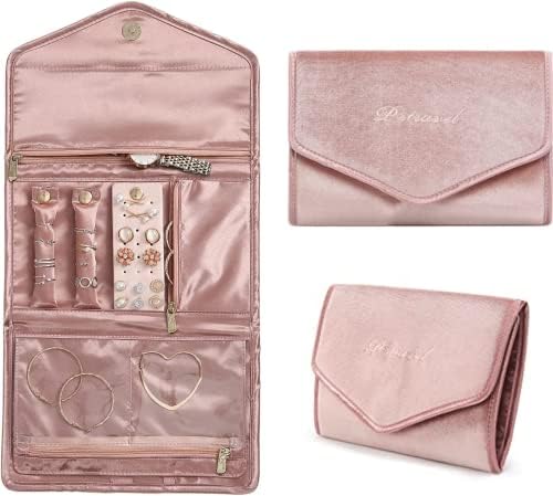 Portagioie Da Viaggio Portatile In ABS - Organizzatore Per Anelli, Orecchini E Collane - Rosa