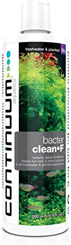 Continuum Aquatics Bacter Clean-F - Cleans Live Rock, Debris, and Other Surfaces in Freshwater and Planted Aquariums, 500 ml