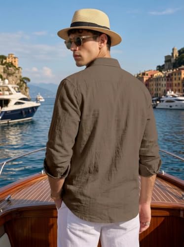 Image of NexaFlair Man's Casual | Formal | Linen| Cotton | Regular Wear Collared | Fit Shirt for Men