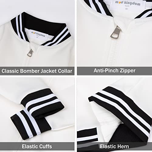 LittleSpring Boys Girls Varsity Baseball Jacket Zip Up Bomber Jacket Thin 2-10Years3