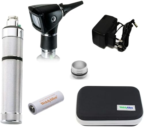 Image of OTICA We|ch A||yn 3.5 V Diagnostic LED illumination with fiber optic Otoscope Professional Otoscope Full Set 25282-CL (LED Rechargeable Set)