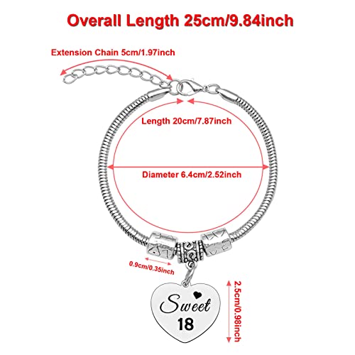 DlaeKua Birthday Gifts for Girls 13th 16th 18th Bracelet Jewelry for Girl Happy 13th 16th 18th Birthday Gifts for Daughter Granddaughter Gifts for 13 15 18 Year Old Girl 6