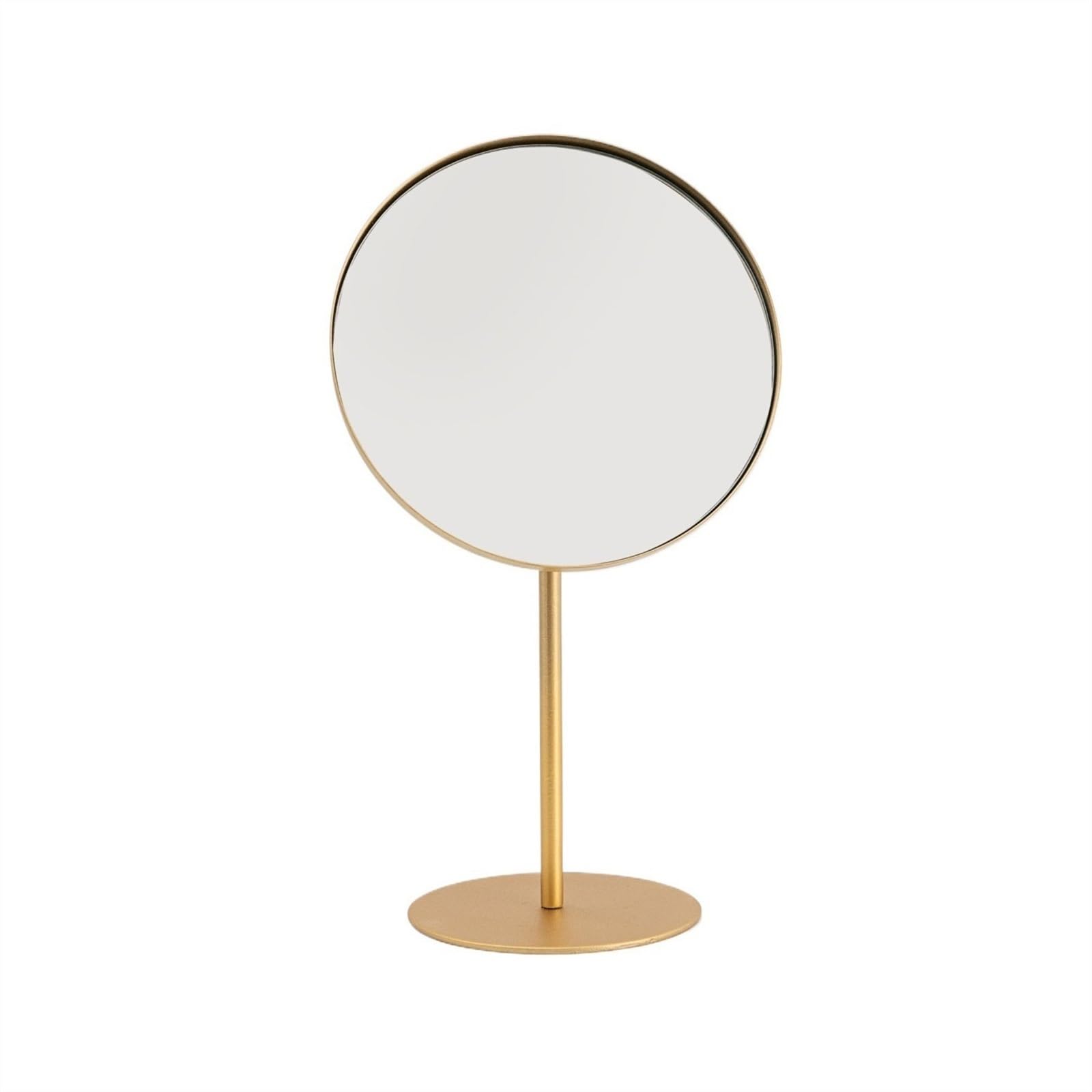 GHJrtHFJ Desk mirror, HD Desktop Dressing Mirror Simple Girls Makeup Tabletop Cosmetic(Gold)