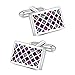 Produktbild Mr.Van Herren Manschettenknöpfe, Lila Kristall Hochzeit Cufflinks für Festival Geburtstag Geschenk Tanzparty