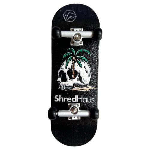 Shred Haus Complete Fingerboard - Deserted | Professional Board Shape And Size - 32Mm X 98Mm | Bearings, Wheels, Trucks, Lock Nuts | Wooden Board, Pro Series Finger Board, Finger Skateboards #TOP2
