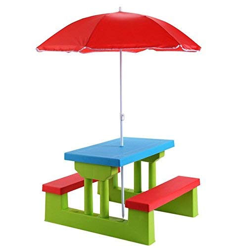 4 Seat Kids Picnic Table W Umbrella Garden Yard Folding Children Bench Outdoor Outdoor Play Table Patio Furniture Buy Online In Pakistan At Desertcart