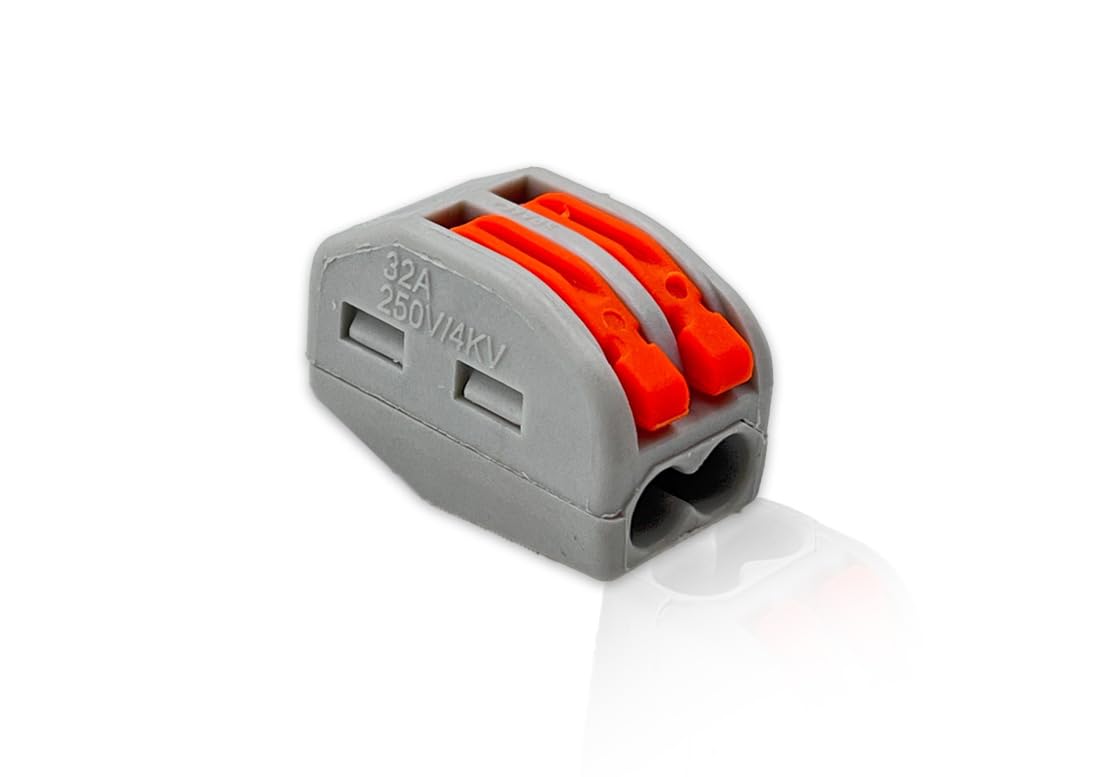 Globomotive 2 Way Looping PCT -212 0.08-2.5mm Wire Connector - Terminal Block with Spring Lock Lever for Cable Connection (Pack of 4) (B0CGTZRM9D) Amazon Price History, Amazon Price Tracker