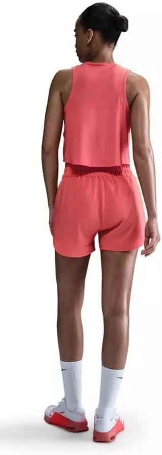 Nike Women's Dri-FIT One Ultra High-Waisted Shorts, Magic Ember (Orange), X-Large