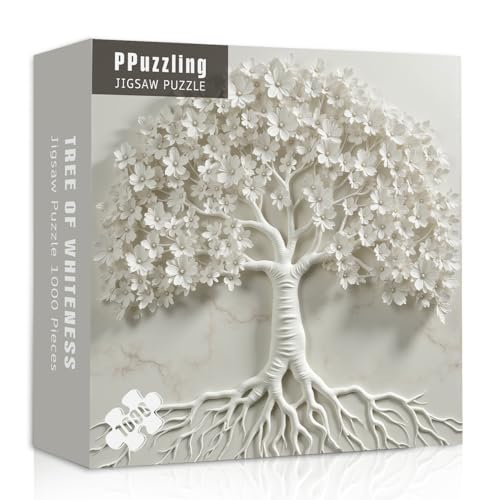 Puzzle Árbol para Adultos 1000 Piezas, Puzzle Floral Árbol de la Vida, Naturaleza Planta para Amantes del Arte miniatura 1