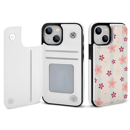 適用 iPhone13ProMax用ケース 手帳型 花柄 和風 和柄 スマホケース カード収納 スタンド機能 アイフォン13ProMaxケース 耐衝撃 PUレザー カバー 財布型 Case