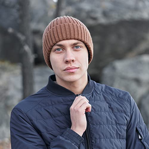 Image of Connectyle Fleece Lined Cuffed Beanie Hat for Men Women Knitted Winter Wool Beanies Skull Cap Warm Watch Hat