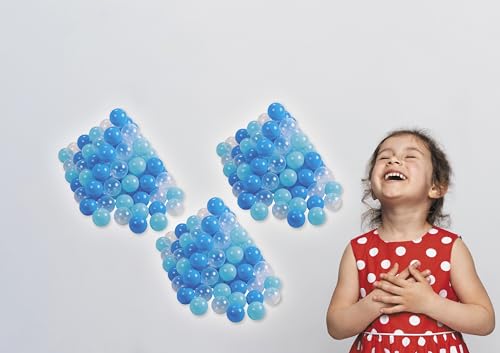 Knorrtoys 56773 - Bälleset ca. Ø6 cm - 300 balls/soft blue/blue/transparent
