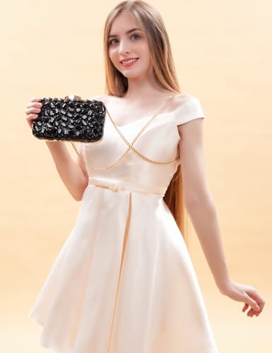 Image of Gemstone Clutch Purse, Rhinestone Purse | Evening Clutch for Women Wedding Party, Crystal Evening Bag for Women Evening