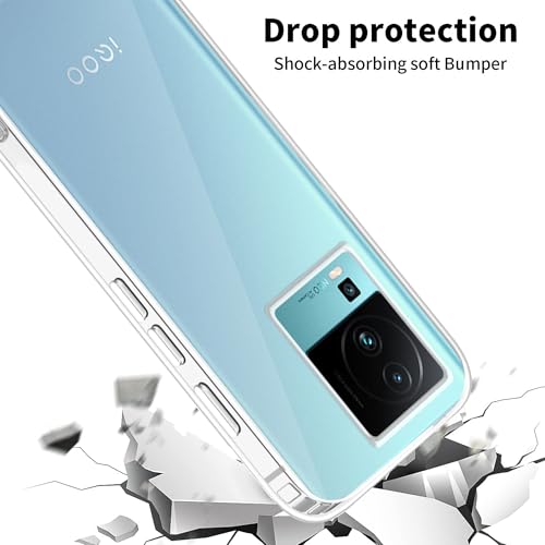 Image of amazon basics Compatible with IQOO NEO 7 Case Cover Transparent Non-Slip Hard PC Shockproof Bumper Protective Back Cover - Clear