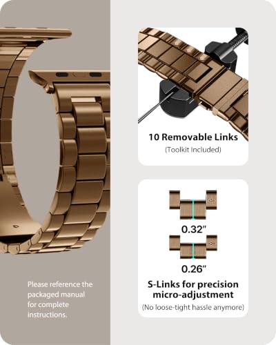 Image of Fullmosa Metal Strap with Case for Apple Watch | Fits iWatch Ultra3 /2 /1, SE3 /2 /1, Series 11 /10 /9 /8 /7 /6 /5 /4 /3 /2 /1, Stainless Steel Band for Men Women (NO WATCH)