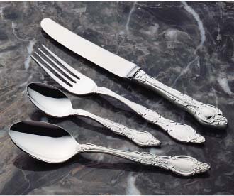 Saks カトラリーセット 洋白ローズ ディナーセット〈15本セット