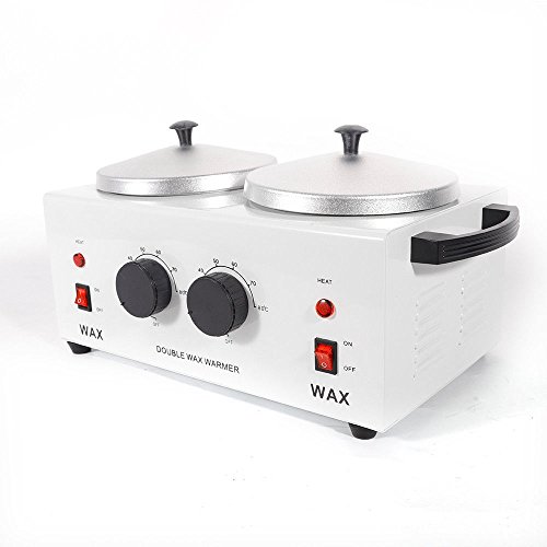 Double Pot Wax Warmer, 110V Electric Heater Professional Wax Warmer for Hair Removal
