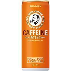 サントリー ボス カフェイン キャラメルカフェ BOSS 缶コーヒー 245g×30本