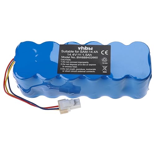 vhbw Batería reemplaza Samsung DJ96 00136B para Robot Limpieza (1500 mAh, 14,4 V, NiMH)