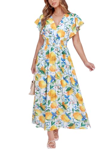 Image of Flessibili Womens Summer Floral Maxi Dress Wedding Guest Party Long Dresses 2026