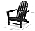 Polywood Vineyard Adirondack Chair - Black HDPE Outdoor Patio Furniture - Classic Design for Deck, Lawn, Garden, Beach, Pool, Fire Pit - Comfortable Wide Armrests