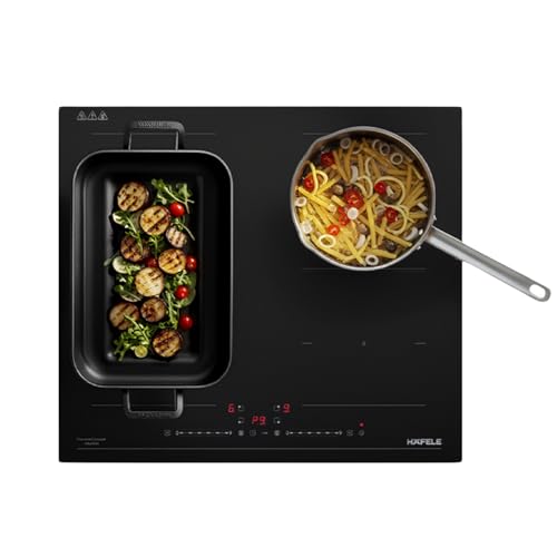Image of Hafele Nero 60cm Built-in Induction Hob | 7200W | Flex Zones | Slider Touch Control | Power Boost | 4 Zones