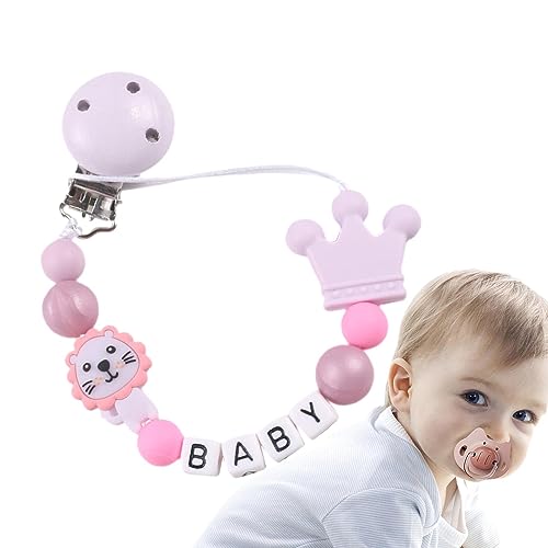 Porta chupete para bebé | Cadena de mordedor para chupete de silicona,Accesorios para chupetes, para dormir, jugar, regalo de cumpleaños, Navidad, ducha Jildouf