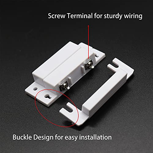 Image of Magnetic Reed Switch NO Surface Mount Wired Door Window Contact Sensor with Cover for Home Security and Burglar Alarm Systems MC-31 5pcs