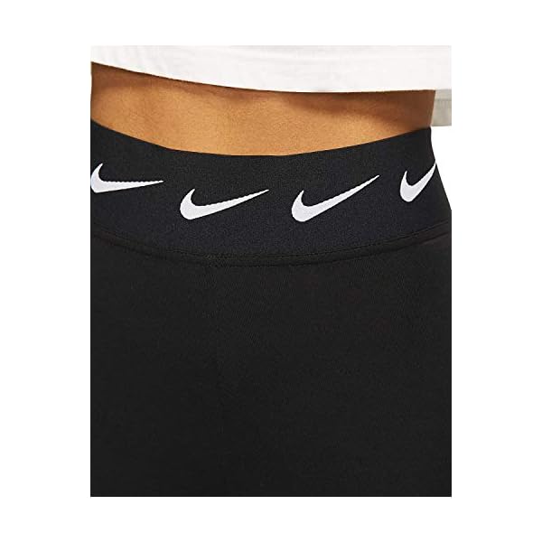 Nike Women's Nike Sportswear High-waisted Club Swoosh Leggings, Black/(White), Small
