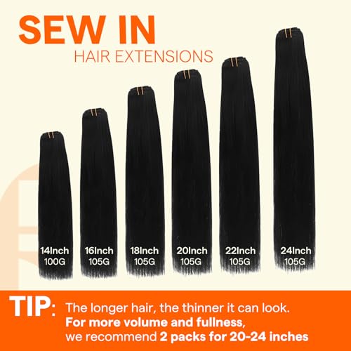 Image of Full Shine Human Hair Weft Extensions Sew In Remy Hair 20 Inch 105G | Darker Brown Extensions, Remy Human Hair, Added Length, Seamless Weft, Daily Wear