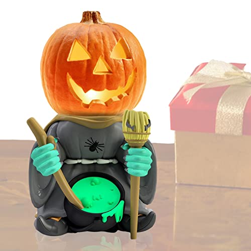 ハロウィンガーデンオーナメント - ガーデンミニチュアカボチャ騎士の置物 - ハロウィーンの装飾カボチャライト屋内屋外装飾装飾品 Shuのサムネイル