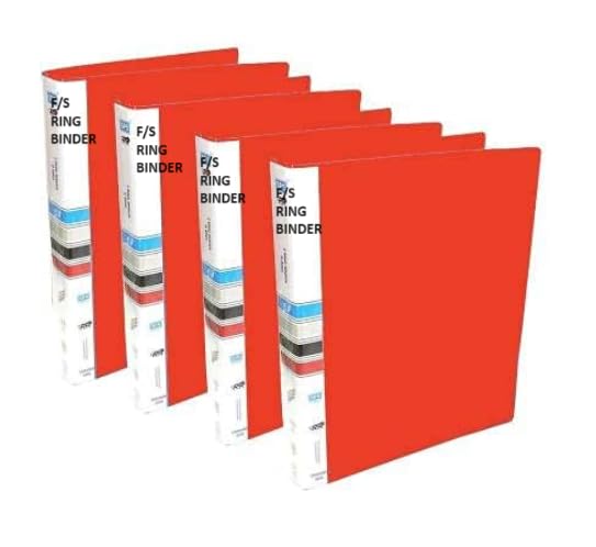 Image of 2D Ring Binder File,Plastic File Folder Legal Size Tough & Durable (F /S-Legal 2D Ring Binder RED - 4)