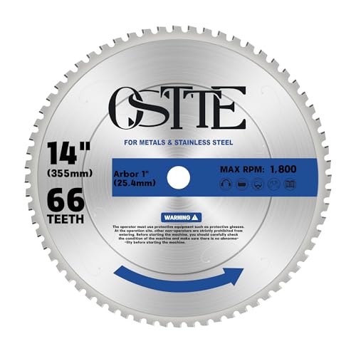14-Inch 66-Tooth Metal Cutting Saw Blade, 1" Arbor