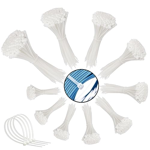 Serre-câbles en polyamide blanc lot de 1000 pièces pour câblage électricien