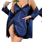 Juego de camisón de tirantes, camisón sexy para mujer, camiseta corta para dormir, cuello de pico, vestido de noche, camisón estrecho, abertura lateral, vestido de dormir de verano, ropa de dormir