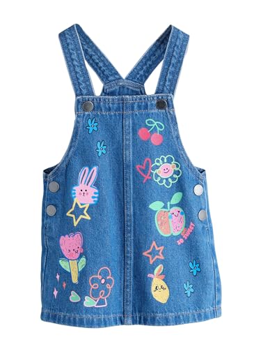NEXT Fille Robe Chasuble en Jean Mid Blue Character 12 Mois-18 Mois