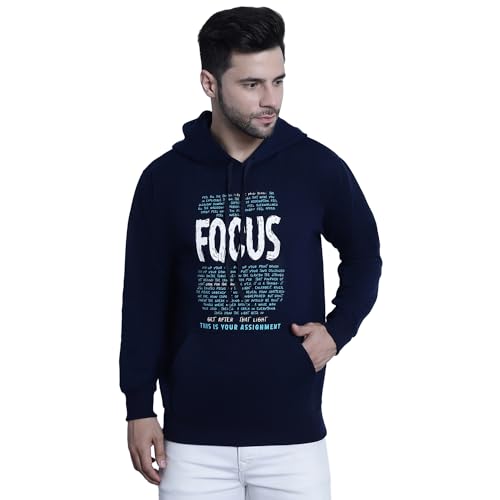 Image of Mack Jonney Printed Hooded Cotton Fleece Hoodie for Men-MACK32358