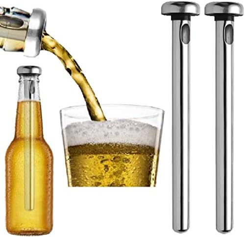 Bastão Resfriador Inox Garrafa Bebida Cerveja Bar Kit 2pçs