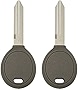Keyless2Go Replacement for New Uncut Transponder Ignition Car Key Y164 (2 Pack)