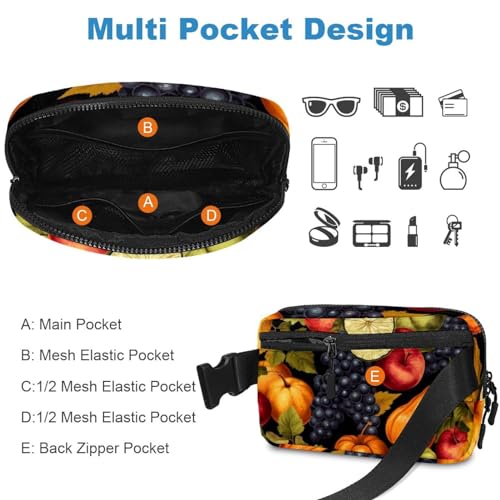 Riñonera para correr de mujer y hombre con correa ajustable multicolor 5
