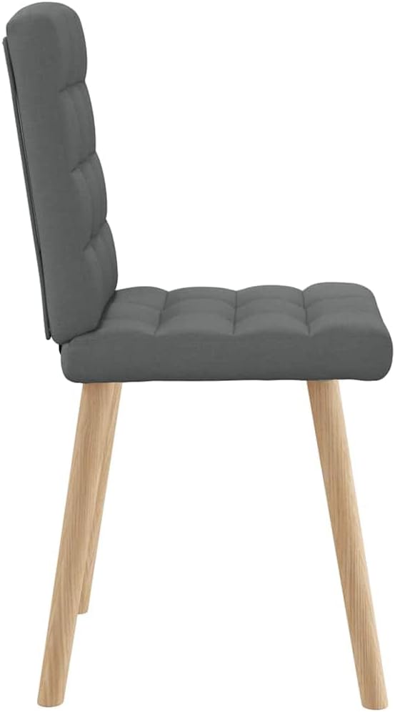 vidaXL Dining Chairs 4 pcs Dark Gray Fabric, Dinner Chair, Kitchen Chair, Dining seat, Chair, Living Room Chair, Accent Chair, Side Chair