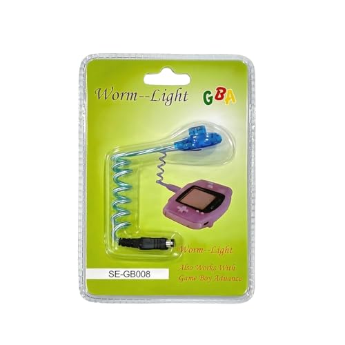 Image of Worm Light for Game Boy Advance - GBA LED Screen Illumination Lamp, Flexible Plug-in Backlight Attachment, No Batteries Required, Random Color Shipped