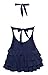 Wantdo Women's One-piece Swimsuit With Skirt Plus Size Swimwear Cover Up Dress, Navy, US 12-14