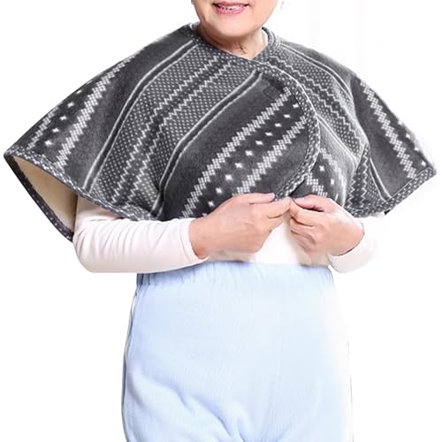 Shoulder Cape,Double sided Plush Warm Shoulder Cape Old People Shoulder Protective Shawl for Winter Warm Shoulder Cape