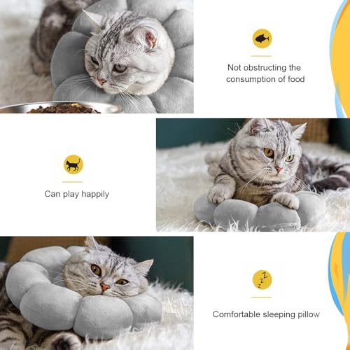 HMCEY Schutzkragen Katze,Halskrause Katzen Leckschutz,Einstellbarer Katzenkragen Nach Op,Schutzhalsband für Katzen,Hundekragen Weich,Halsband Wiederherstellung Schutzkegel für Nach Operation