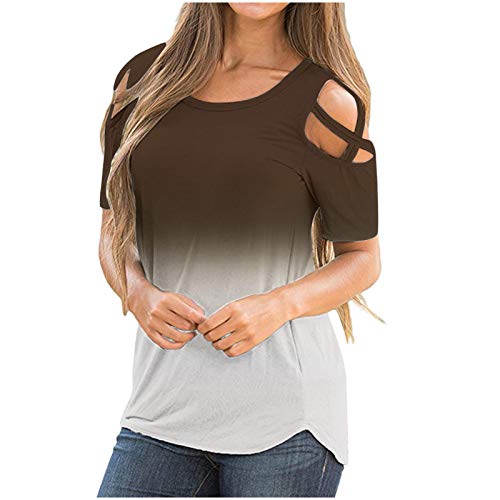 Women's Stretch Cotton Cami with Built-in Shelf Bra Women's Comfy Casual Twist Knot Tunics Tops Blouses Tshirts Womens V Neck Camisole Leaf Print Tanks Tops and Blouse S-XXL Tshirts for Womens