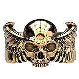 ✦ Gothic Skull Flügel Ring für Herren ✦ Mit Totenkopf-Muster kann der Punk-Totenkopf Ihr Selbstvertrauen steigern und Ihre Persönlichkeit in jeder Situation stark zeigen.