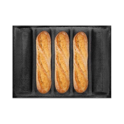 Alzmarlt Silicone Bread Mold 5 Loaf Baking Mould Flexible Reusable Forms Shapes Non Stick Perforated - Food Grade Sandwich Mesh Oven Liner